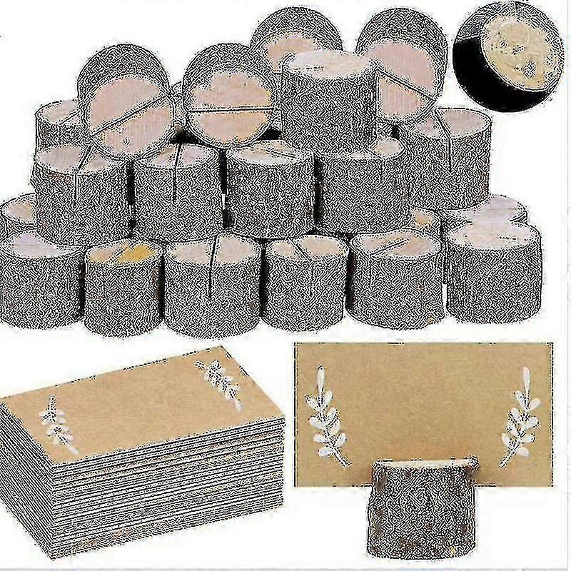 20pc Natural Bark Table Sign Holders