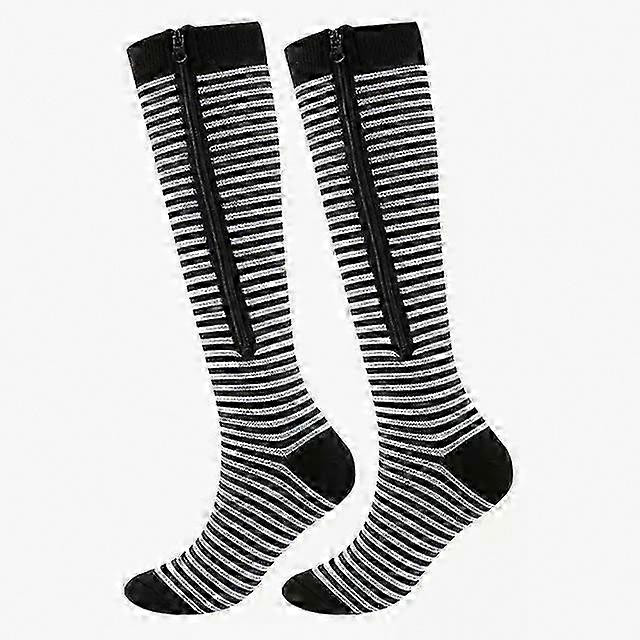 Elastic Nylon Compression Socks, Closed Toe, for Yoga & Exercise