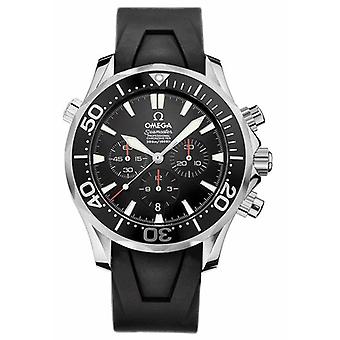 R. Omega Seamaster AC/Cau CRO cab neg Quartz analog mand ur med O28945291 gummi armbånd