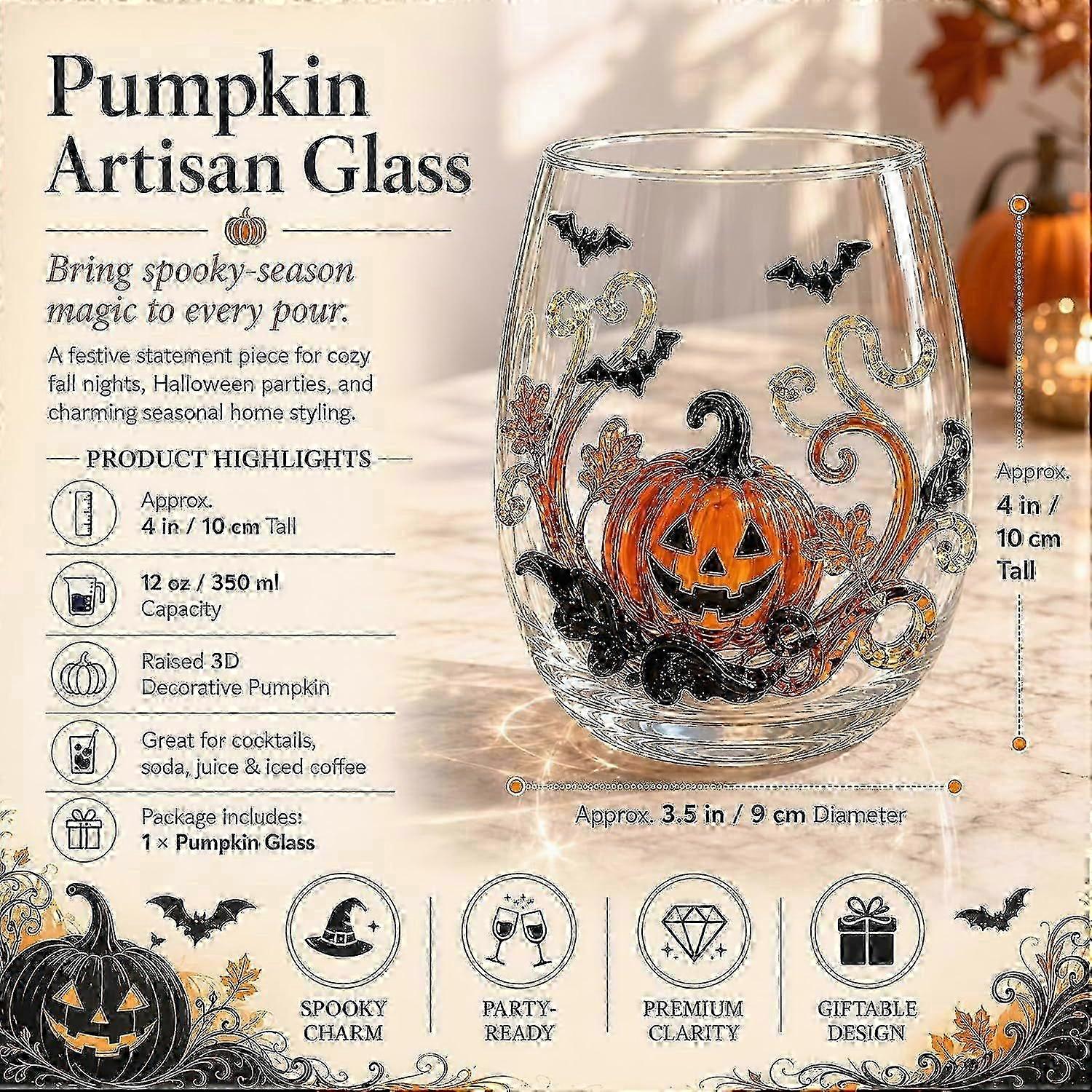 Festive 3D Embossed Halloween Cup-y16