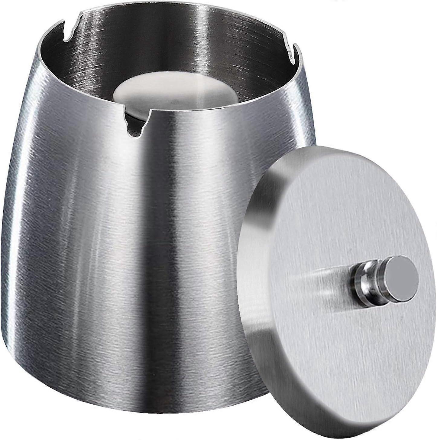 Smokeless Windproof Stainless Steel Ashtray