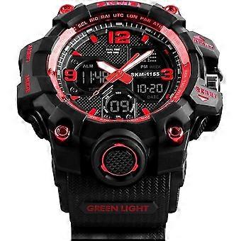 Military Style Waterproof Dual-Time Shock-Resistant Tactical Watch