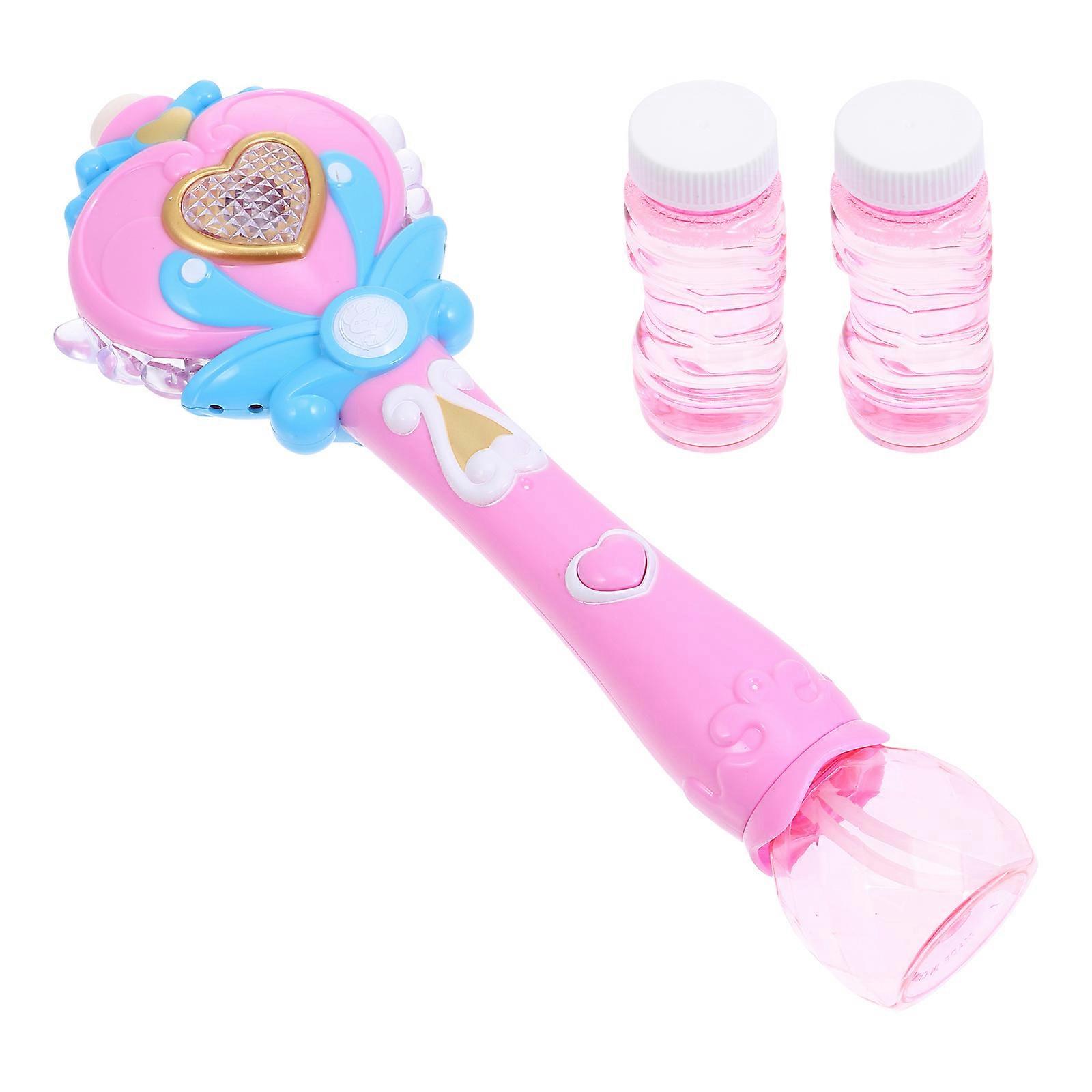 Bubble Maker Electric Witchcraft Stick Shape for Playing Pink