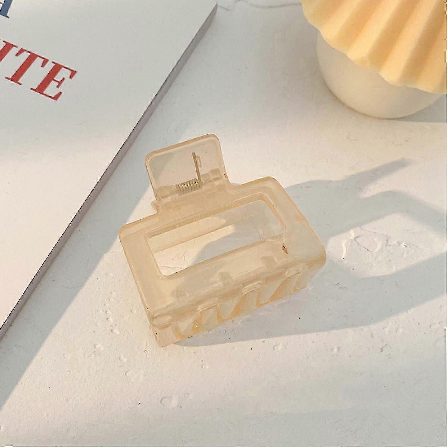 Amber Translucent Claw Hair Clips
