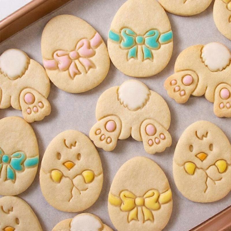 3-Piece Easter Cookie Embossing Mould Set