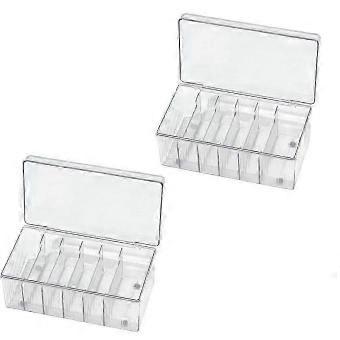 6-Compartment Acrylic Lash Organizer