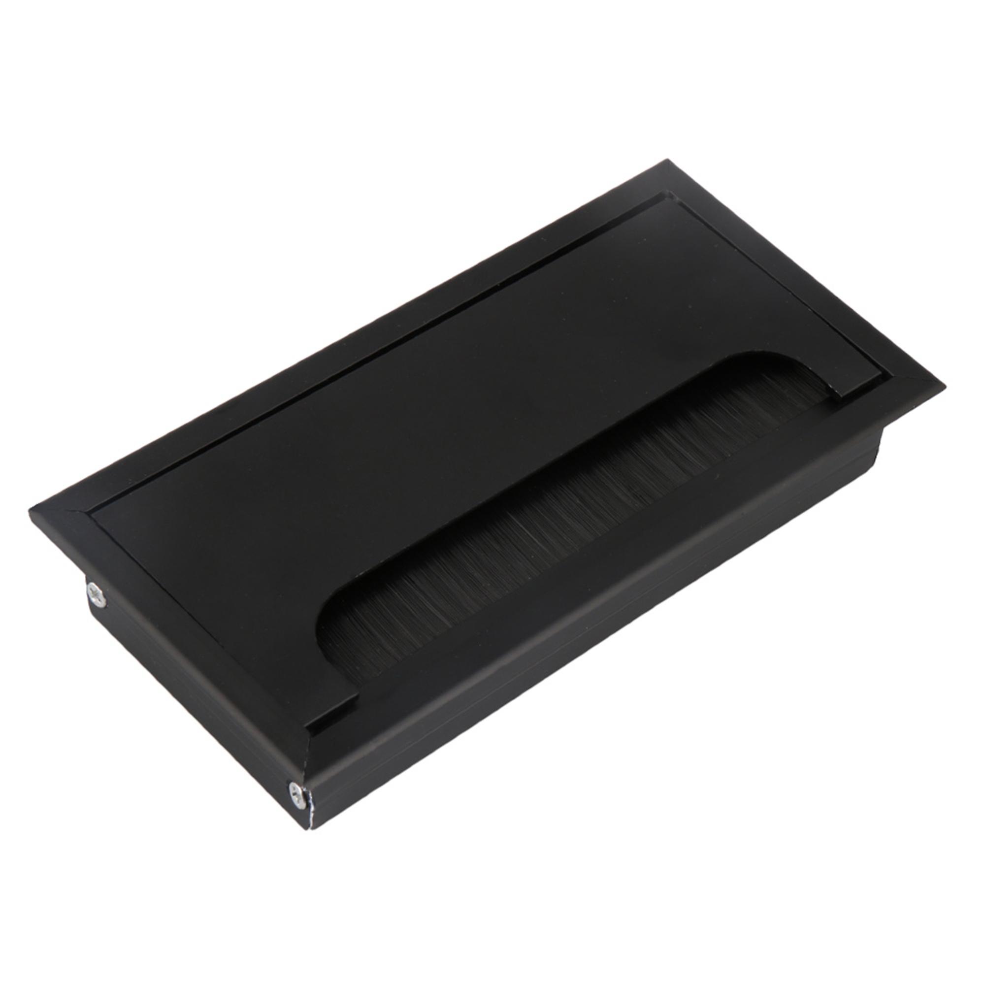 16cm Length Wire Cable Rectangle Grommet Hole Cover for Table Cabinet