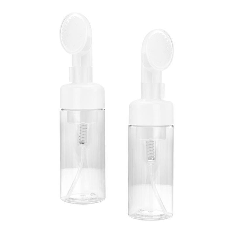18X4.8cm Transparent Color Soap & Lotion Dispensers 2pcs Portable Foaming Bottles Empty Face Washing