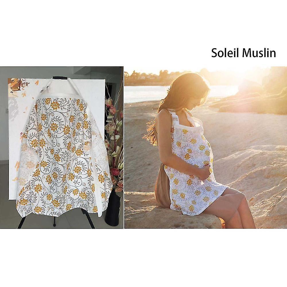 Soleil 平纹细布母乳喂养罩婴儿透气棉质平纹细布哺乳布