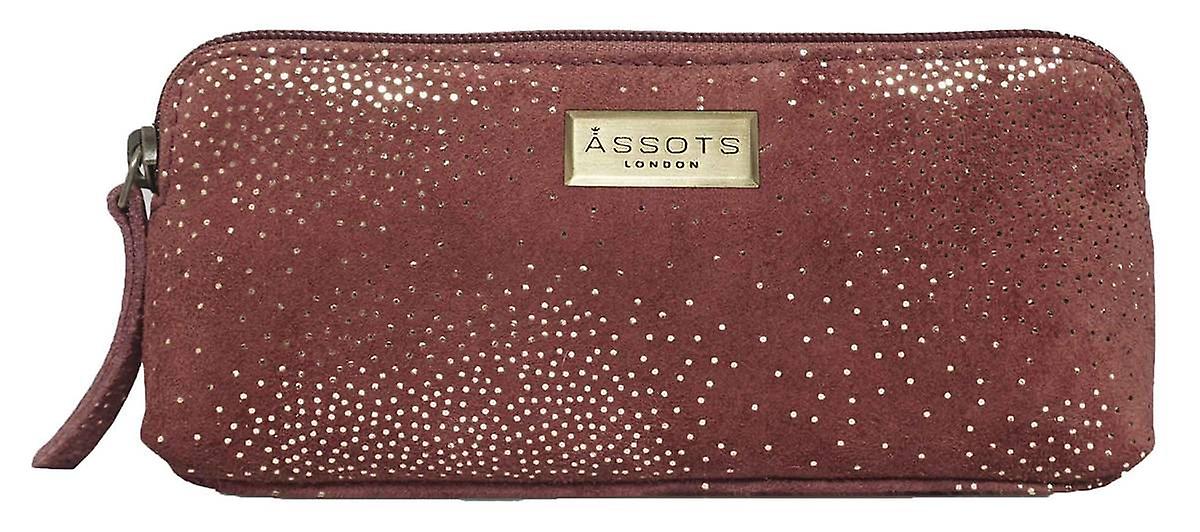 Assots London Emily Sparkle Make Up Bag - Maroon Red/Yellow