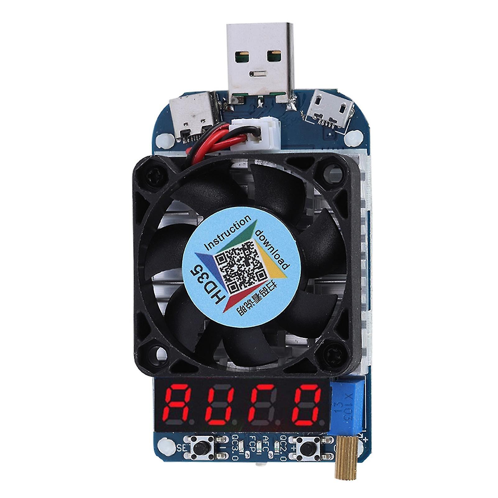 Usb Electronic Load Resistor Voltage Flow Meter Discharge Battery Tester Hd35 (5a/35w)