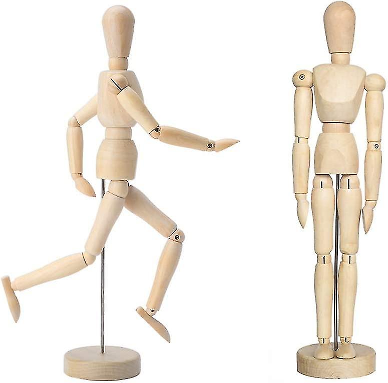 Poupée commune en bois, poupée articulée de 20 cm, poupée modèle mobile pour dessiner