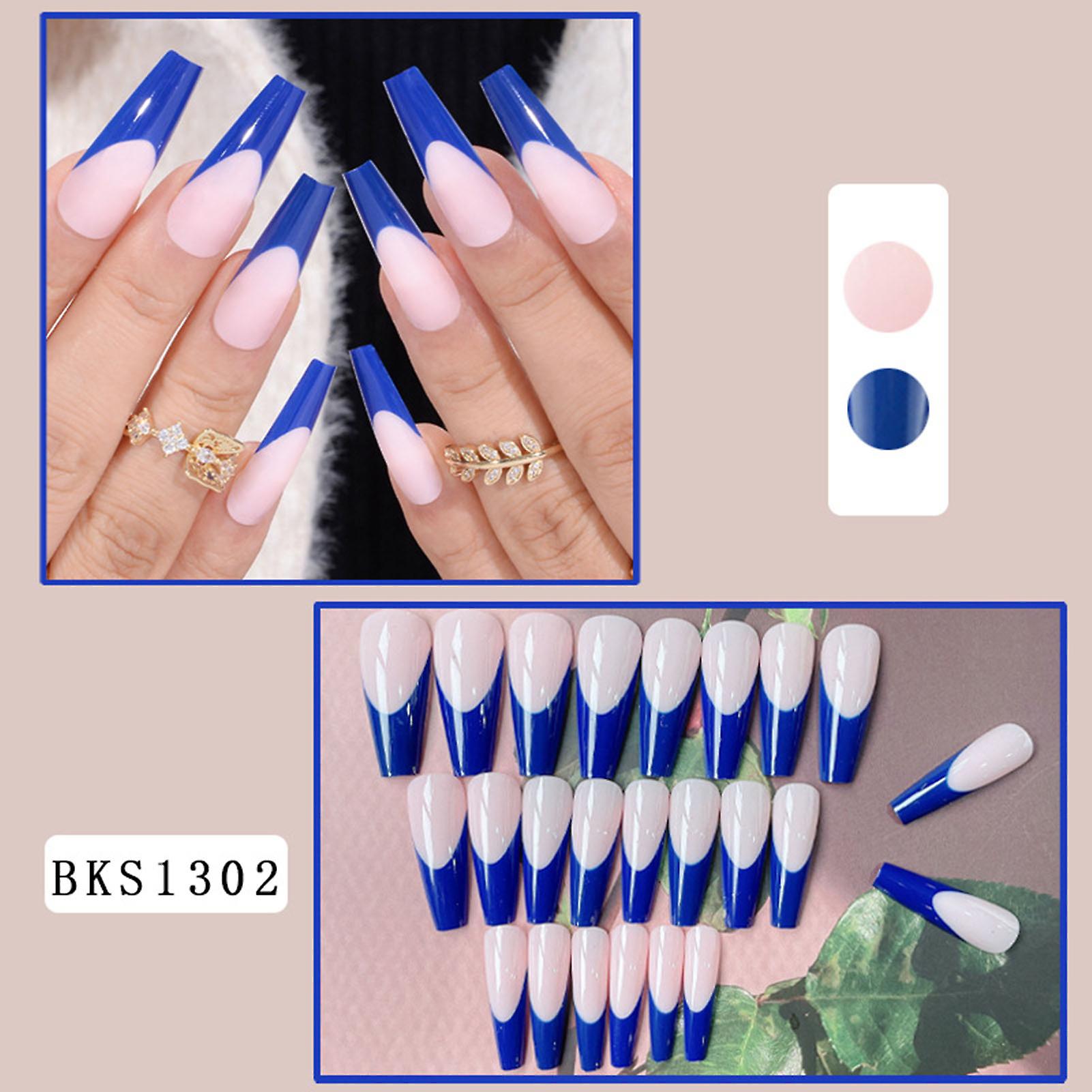 Mixed Pink & Blue False Nails Charming Com