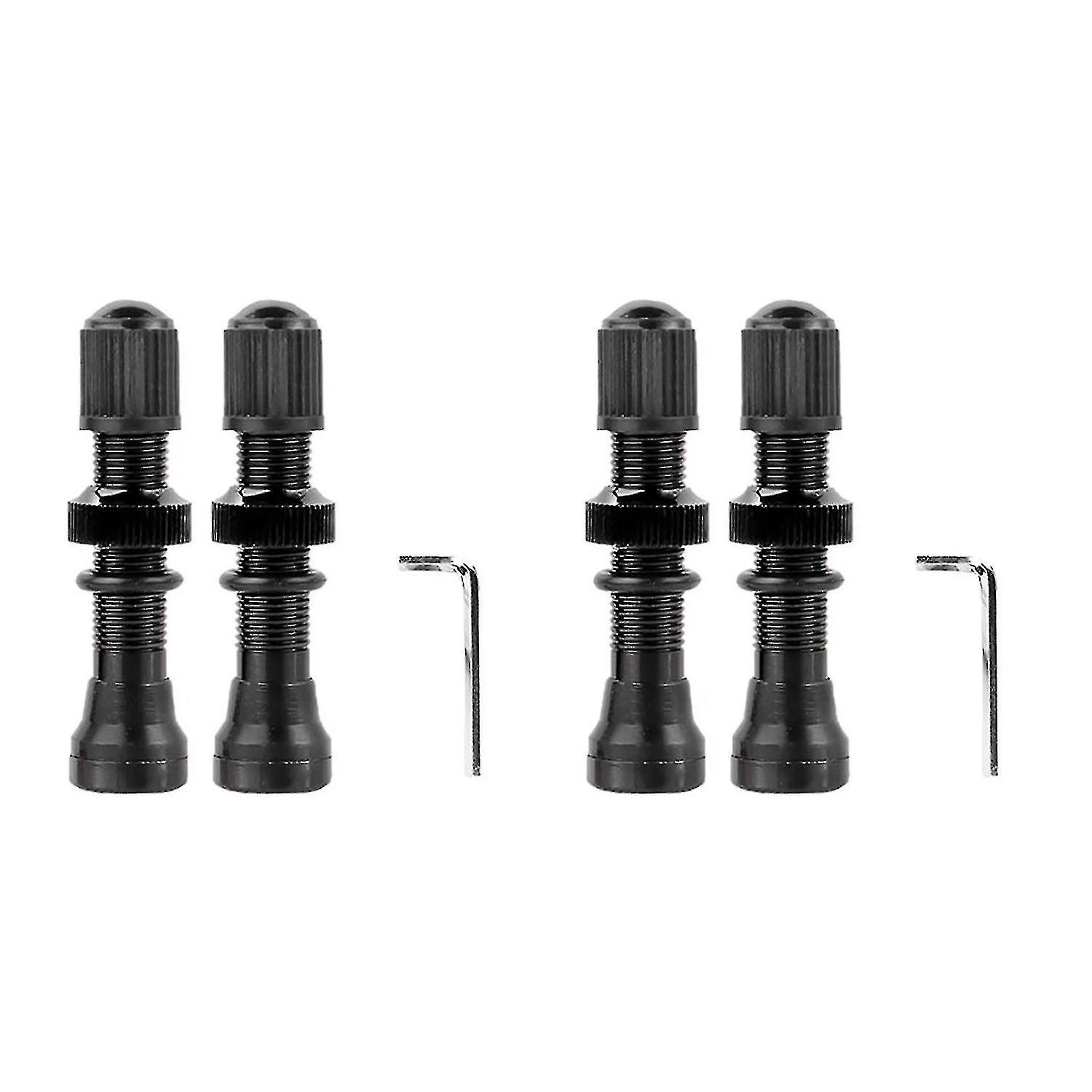 2pcs Bicycle Schrader A/v Valves 40mm For Mtb Tubeless Rims,black