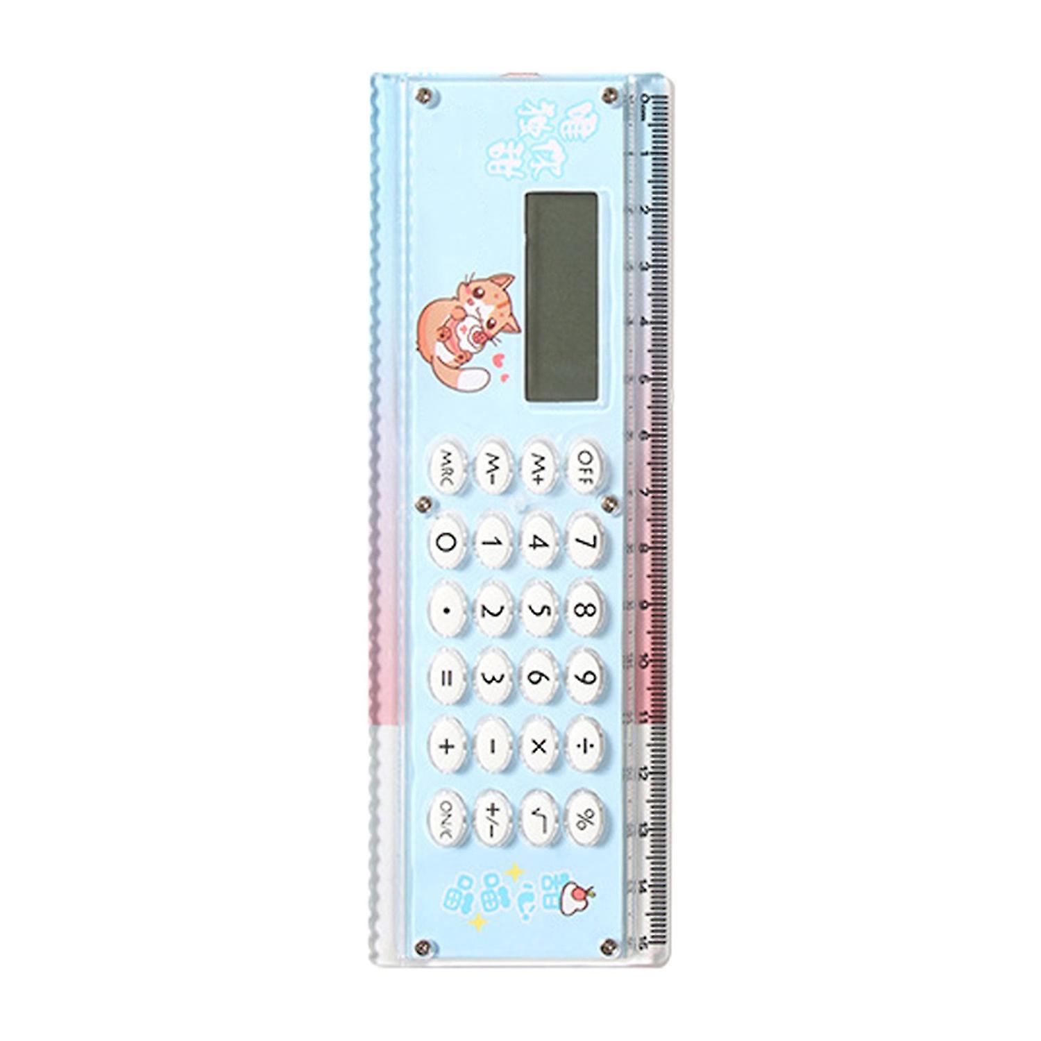 Ruler Calculator Multifunctional Large Display Screen Stationery 8 Digits Handheld Calculator for Sc