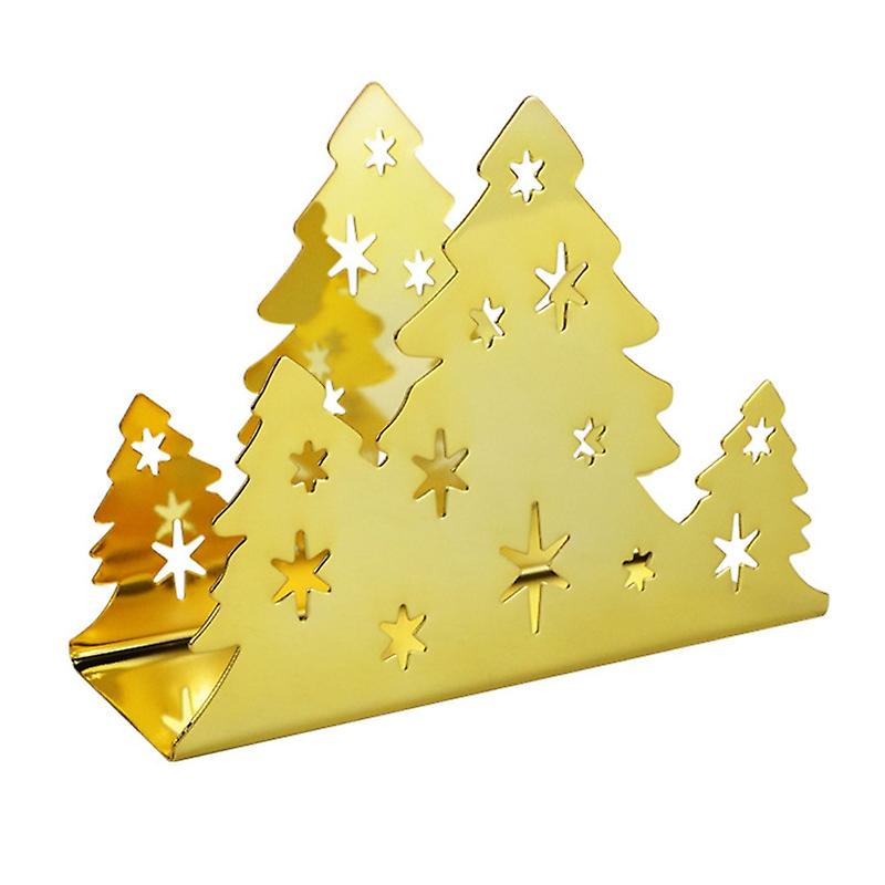Hollow-Out Portatovaglioli Albero di Natale A Forma di Carta Tissue Towel Storage Holder Table Decor