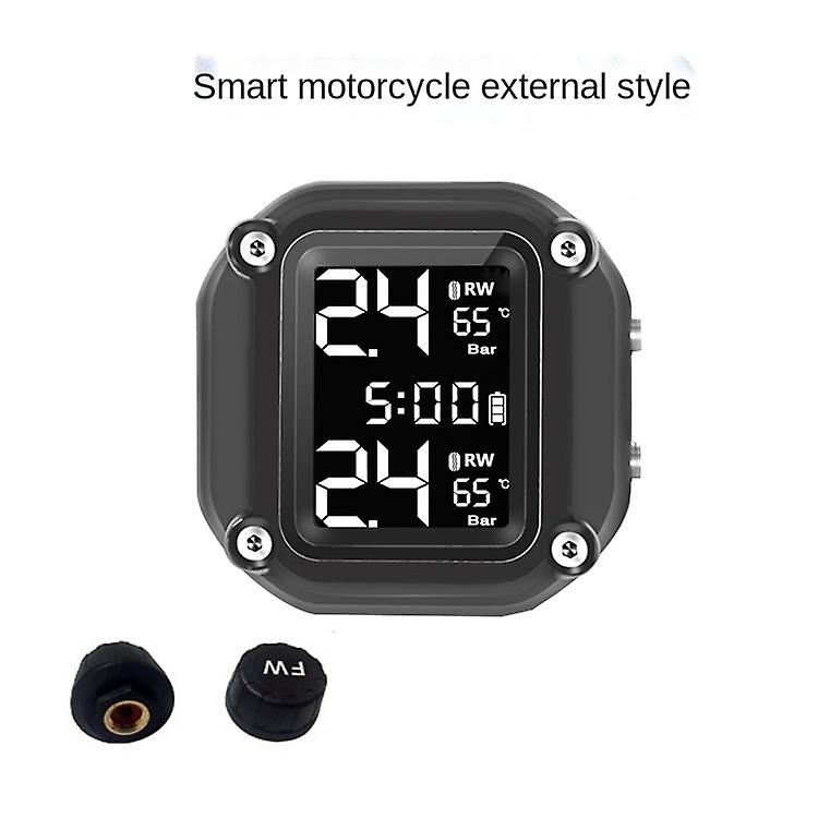 Motorcycle Tire Pressure Monitor Two Wheel Tpms External Built-in Wireless High Precision Tire Pressure Monitor