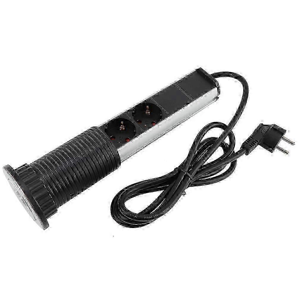 Electrical Tensile Power Outlet Plug Worktop Desk Home Pull USB Socket zy EU Plug250V