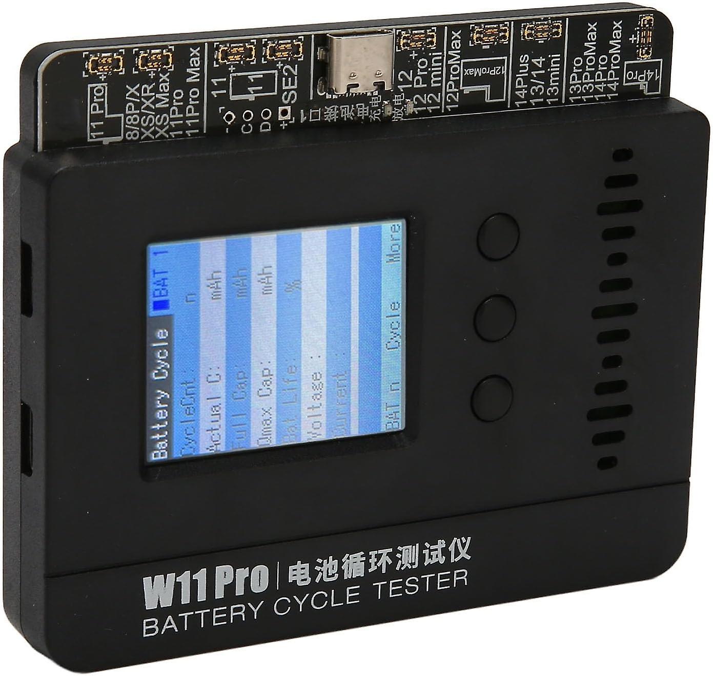 Battery Cycle Tester, 1.8 Inch TFT Screen AC 100 to 240V Small Battery Tester ABS and LCD Low Power 