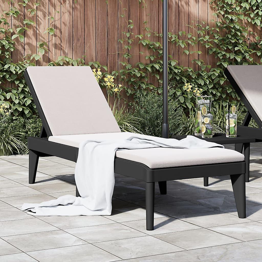 Sun lounger anthracite 186x60x29 cm PP