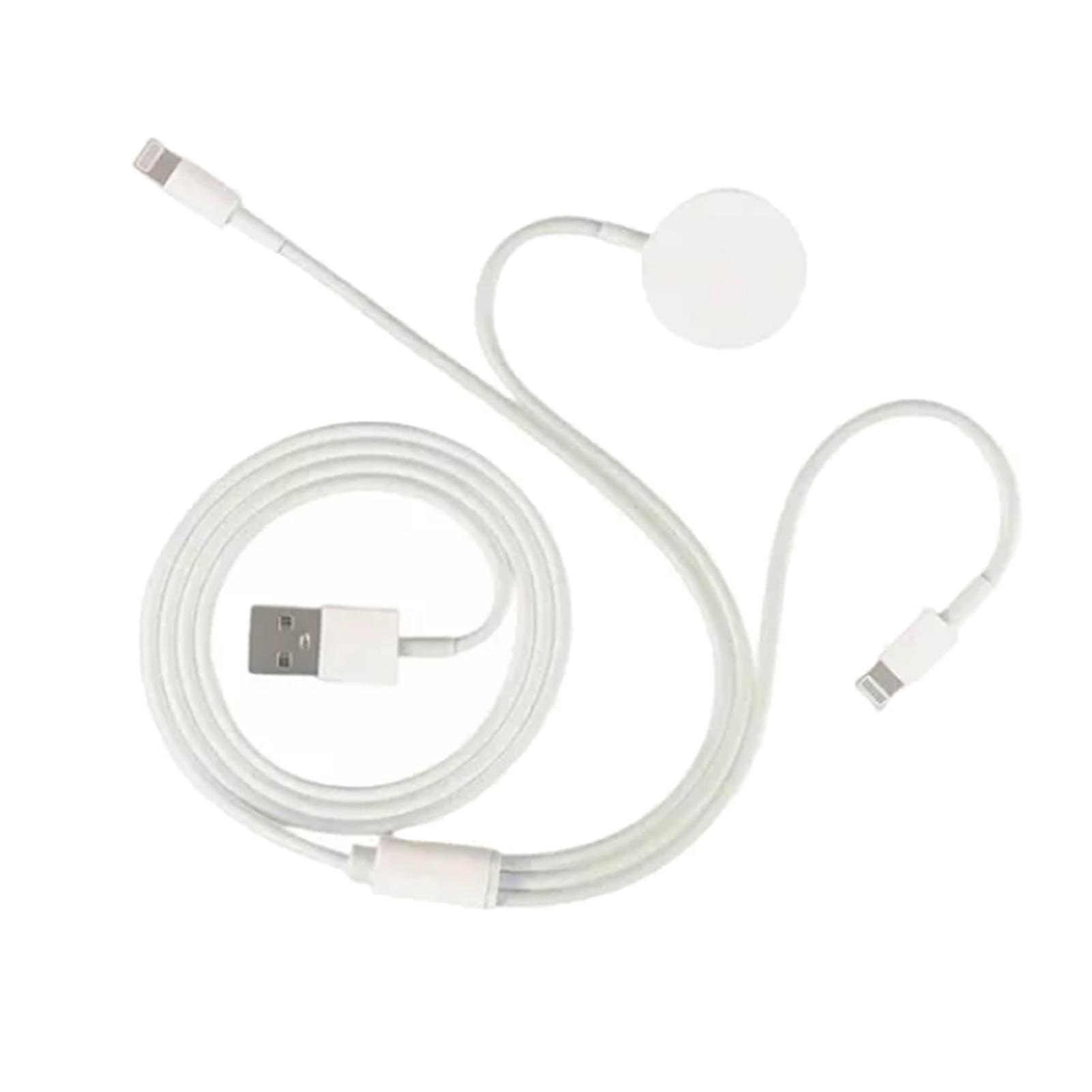 3 in 1 Fast Charging Cable for iPhone: Charge Phone & Watch Simultaneously Anywhere