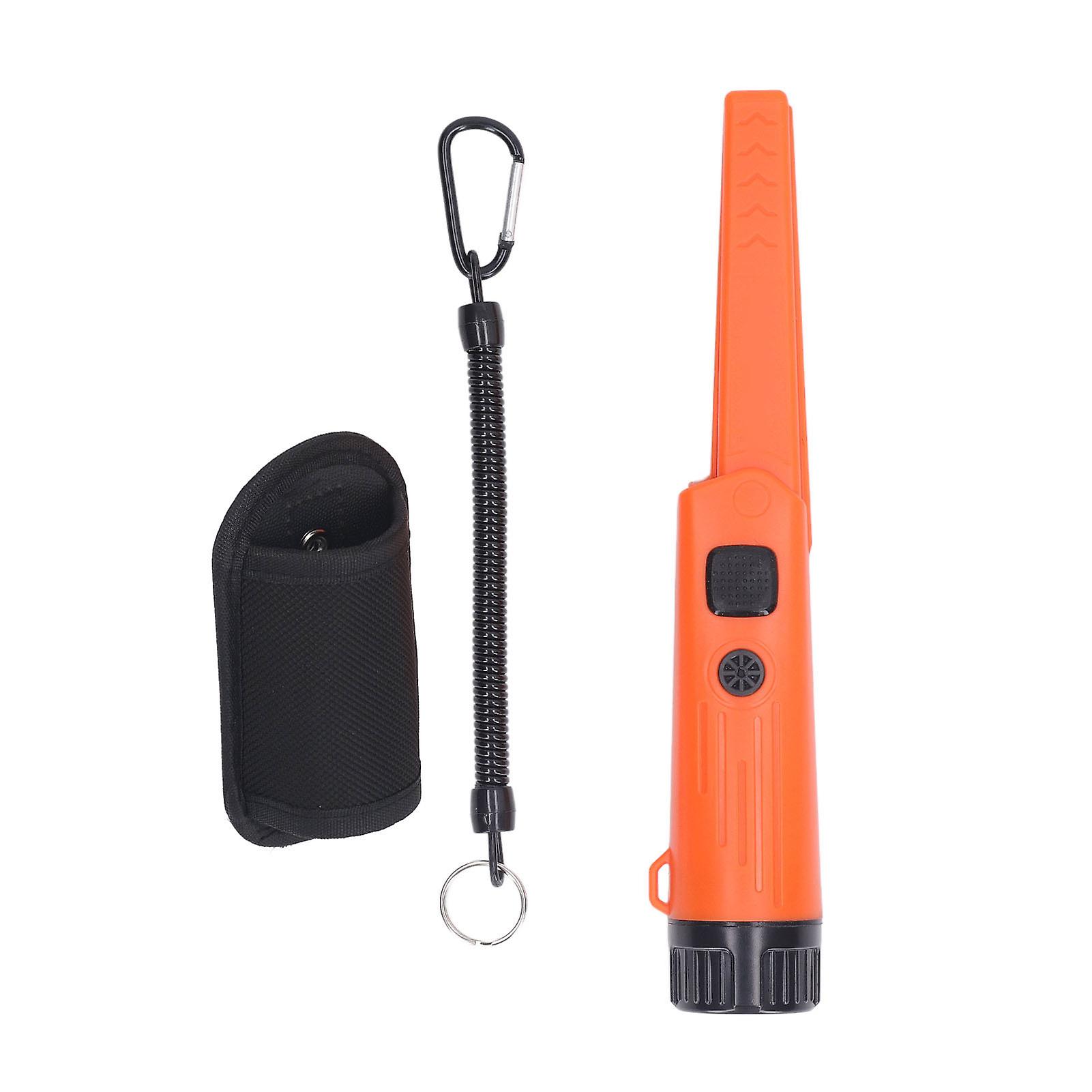 Fyearfly Portable Metal Detector, Waterproof Handheld Metal Gold Locator Pin Pointer Wand 3 Modes Outdoor Treasure Hunting Tool(Orange)