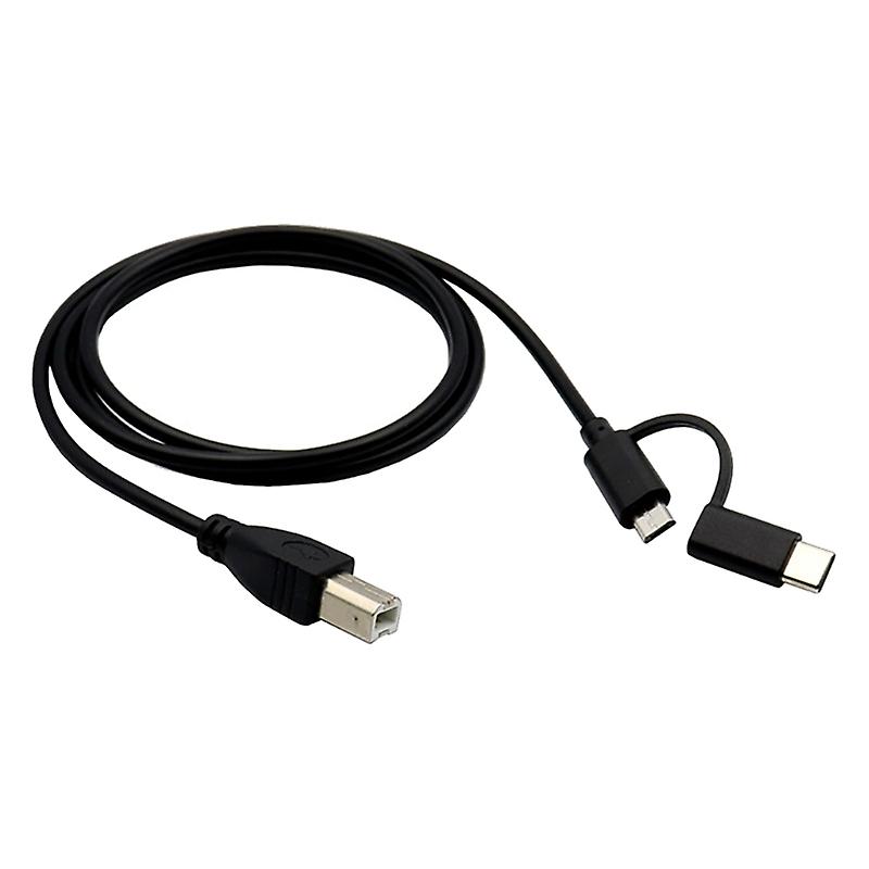 Printer Scanner Date Cable Micro USB/Type-C to USB Type-B Converter Wire Line