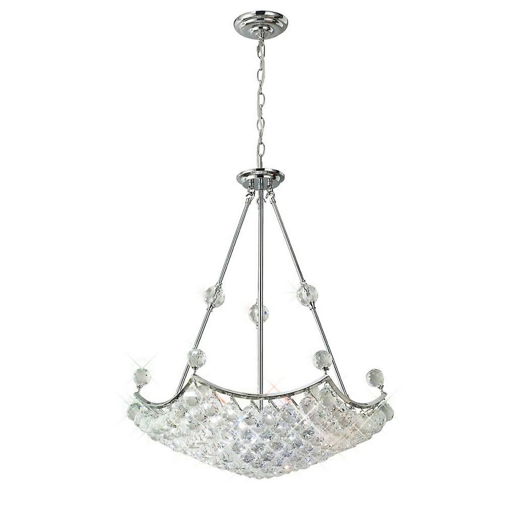 Cesto Ceiling Pendant 10 Light Polished Chrome, Crystal