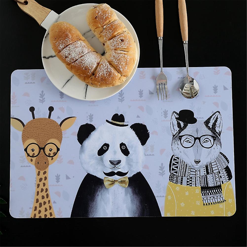 PP Square Placemat 45x30cm Heat Resistant Animal Pattern Mat