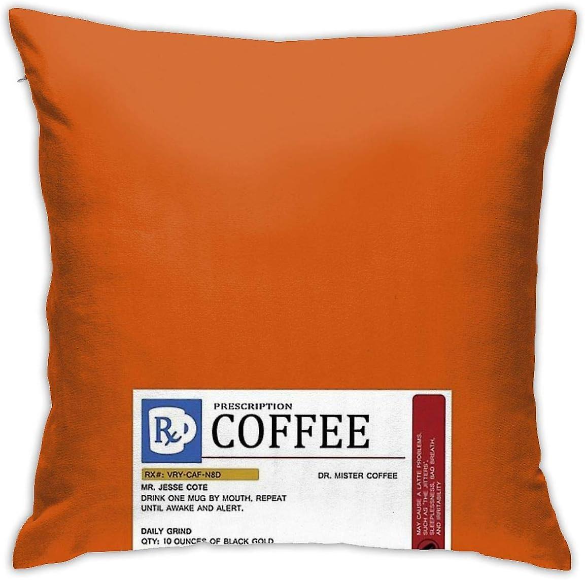 処方箋コーヒーマグクッションスロー枕カバーソファ寝室用装飾枕カバー45CM * 45CM AA-1654