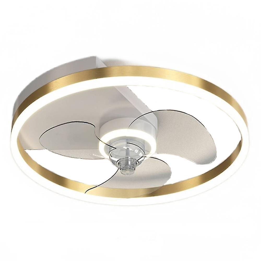 Light Luxury High-end Bedroom Ceiling Lamp, Dining Room Integrated Fan Lamp Crystal Clear, 220v