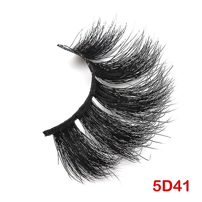 1 Pair 25mm False Eyelashes Thick 5D Mink Lashes Makeup Dramatic Long Lashes