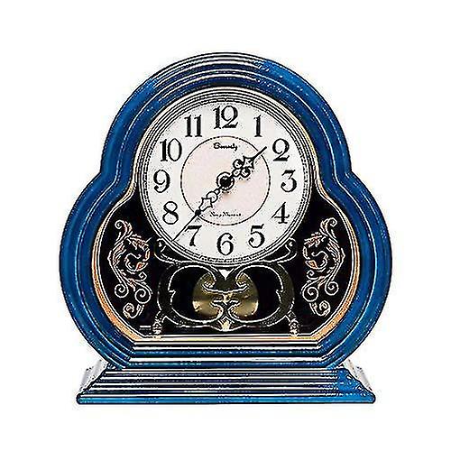 Table Clock-mantel Clock-retro Silent Table Clock-old-fashioned Desk Clock-suitable For Mantel, Office, Desk, Bookshelf-living Room Decoration -10 Inc