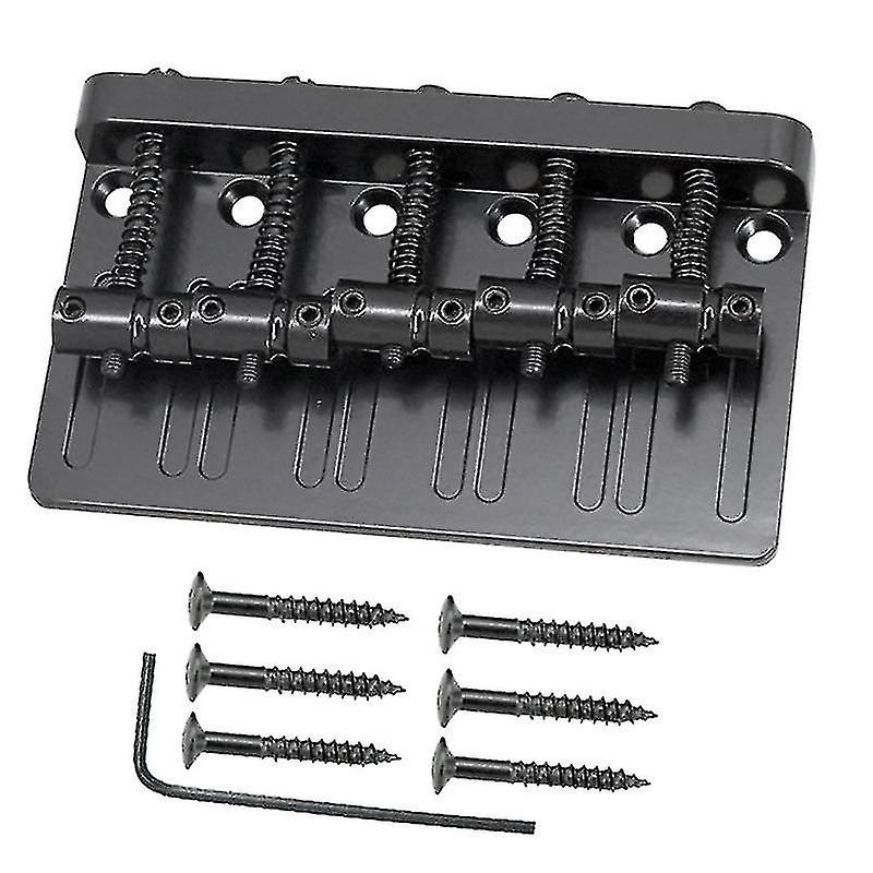 New 5 String Thickened Bass Saddle Bridge Pull String Plate For 5 String Electric Accessories Black