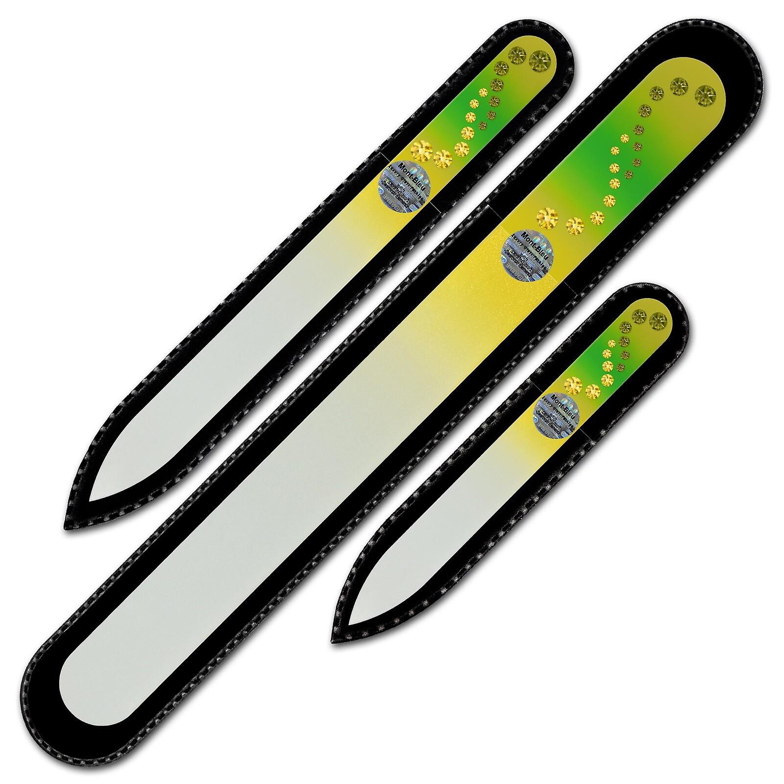 スワロフスキー結晶WAC-BMS - オリヴィン - ライトトパーズと3ガラスネイルファイルのセット