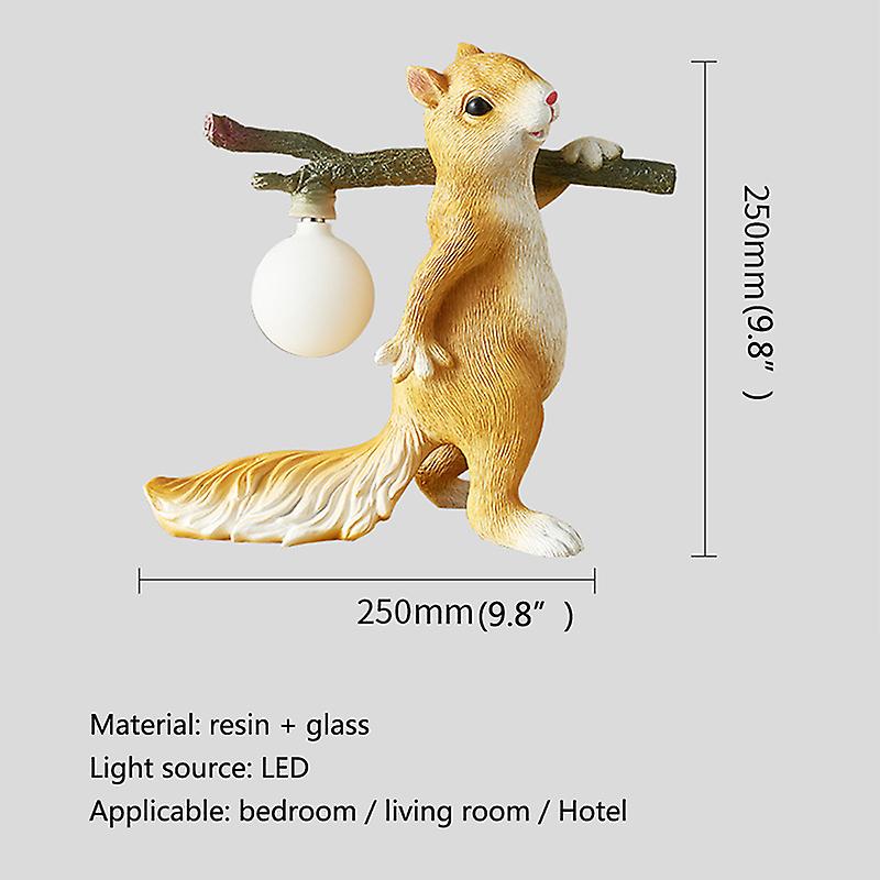 Nordic Table Lamp Creative Squirrel Led Decorative For Home Children Small Desk Light
