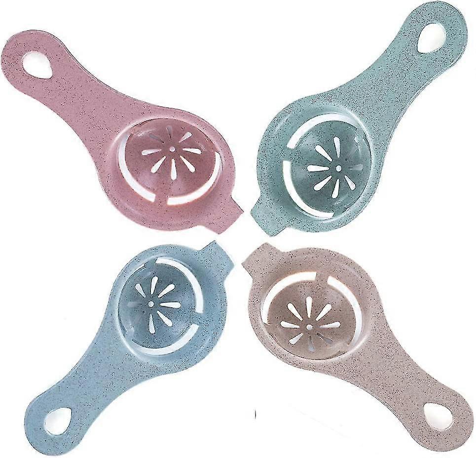 4 Pieces Wheat Straw Egg Yolk Separator, Portable Egg Yolk Separator, Convenient Mini Egg Yolk Separator, Egg Separator, Convenient Cooking Tool For