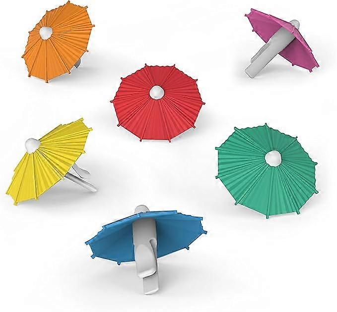 Genuine Umbrella Drink Markers, Set of 6 Ideal for hostess gifts, newlyweds, wine lovers, white elephant parties