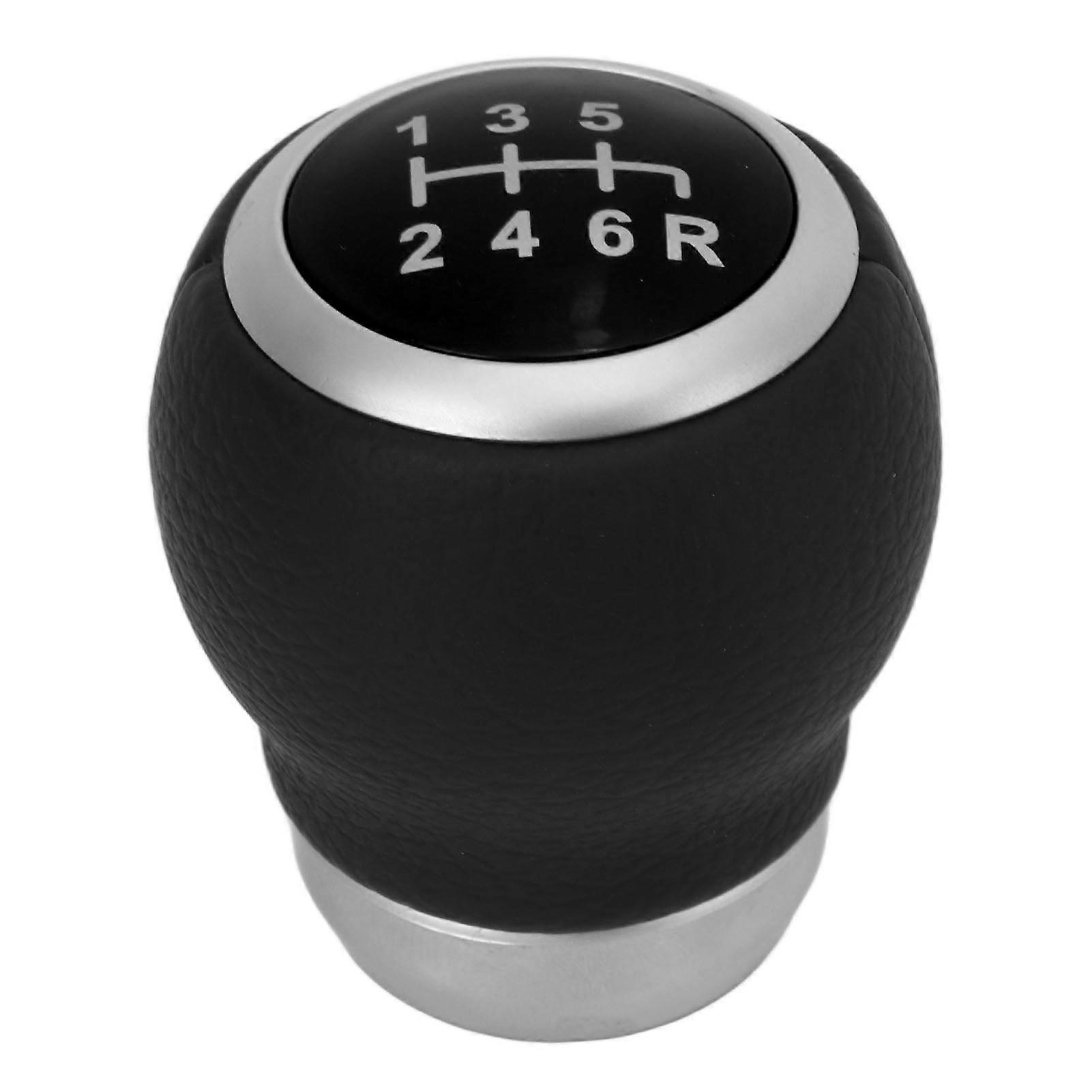 6 Speed Gear Shift Knob Manual Transmission Artificial Leather Replacement for Subaru Black