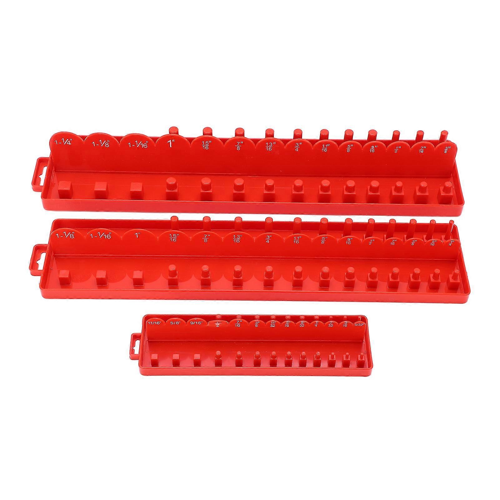 3pcs Socket Organizer Tray Set Socket Storage Multifunction for Auto Car Repair Toolbox