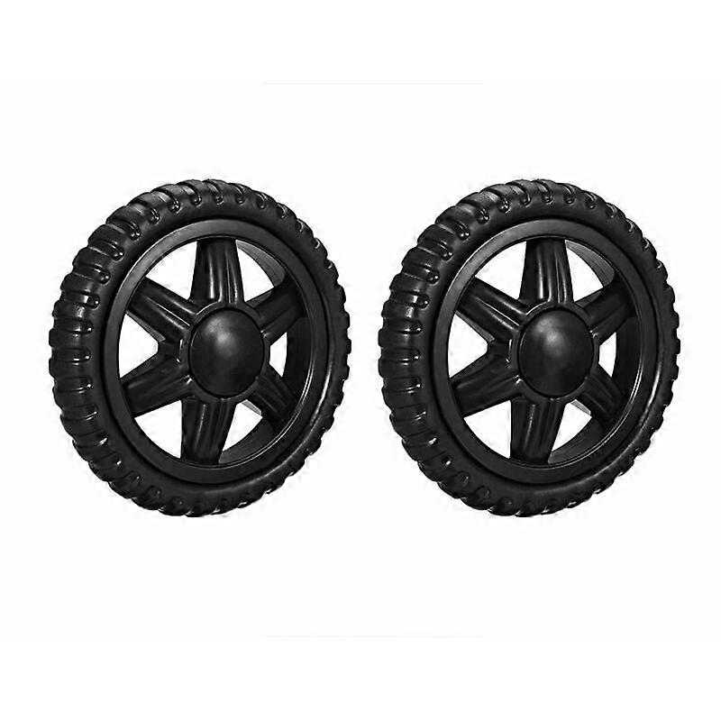 Substituição de Roda de Carrinho de Compras 5 Polegadas de Diâmetro Borracha Espuma Preta 2Pcs (Capacidade de Carga 6.6 Lbs Cada)