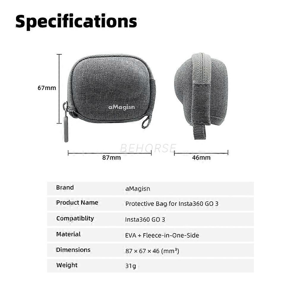 Mini Storage Bag For Insta360 GO 3 Protective Case Box For Insta 360 Go3 Standalone Body GT Camera Accessories