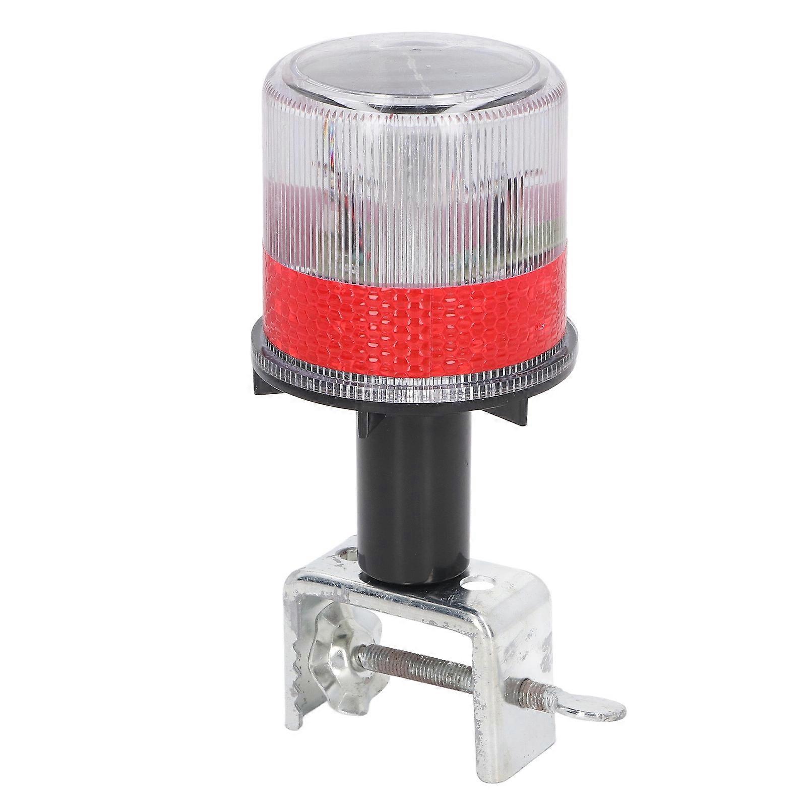 Solar Powered Led Strobe Robust Reflective Waterproof Beacon Warning Light Cone Lamp With Iron Bracket