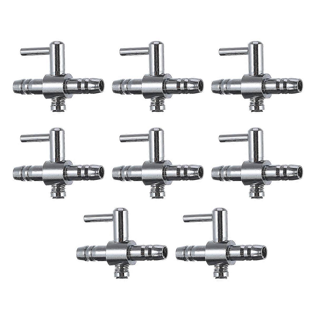 8 Pieces One-way Air For Aquarium Air Line Regulator Air Flow Control