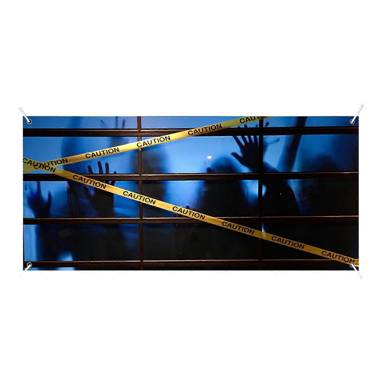 Backdrop Halloween Garage Background Spooky Style Create Atmosphere Easy to Hang Halloween Party Backdrop