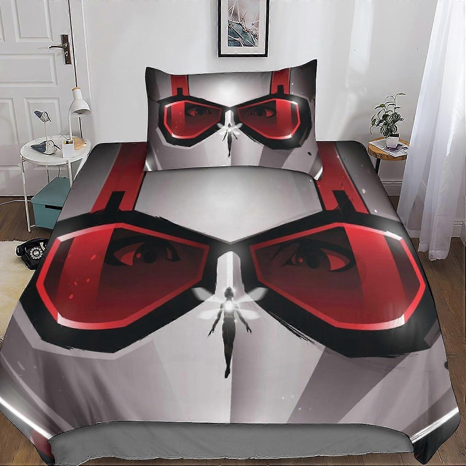 Ant-Man and The Wasp Bedding Set for Printing Duvet Cover Bedding Set for Boys and Girls Hidden Zipper Comforter Sets Single 135*200 CM