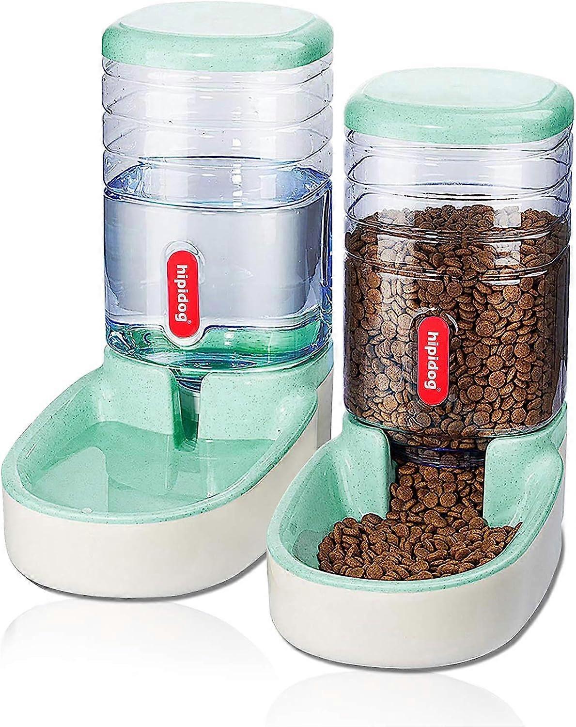 Automatic Food and Water Dispenser for Small and Medium Pets 3.8 L (Green)