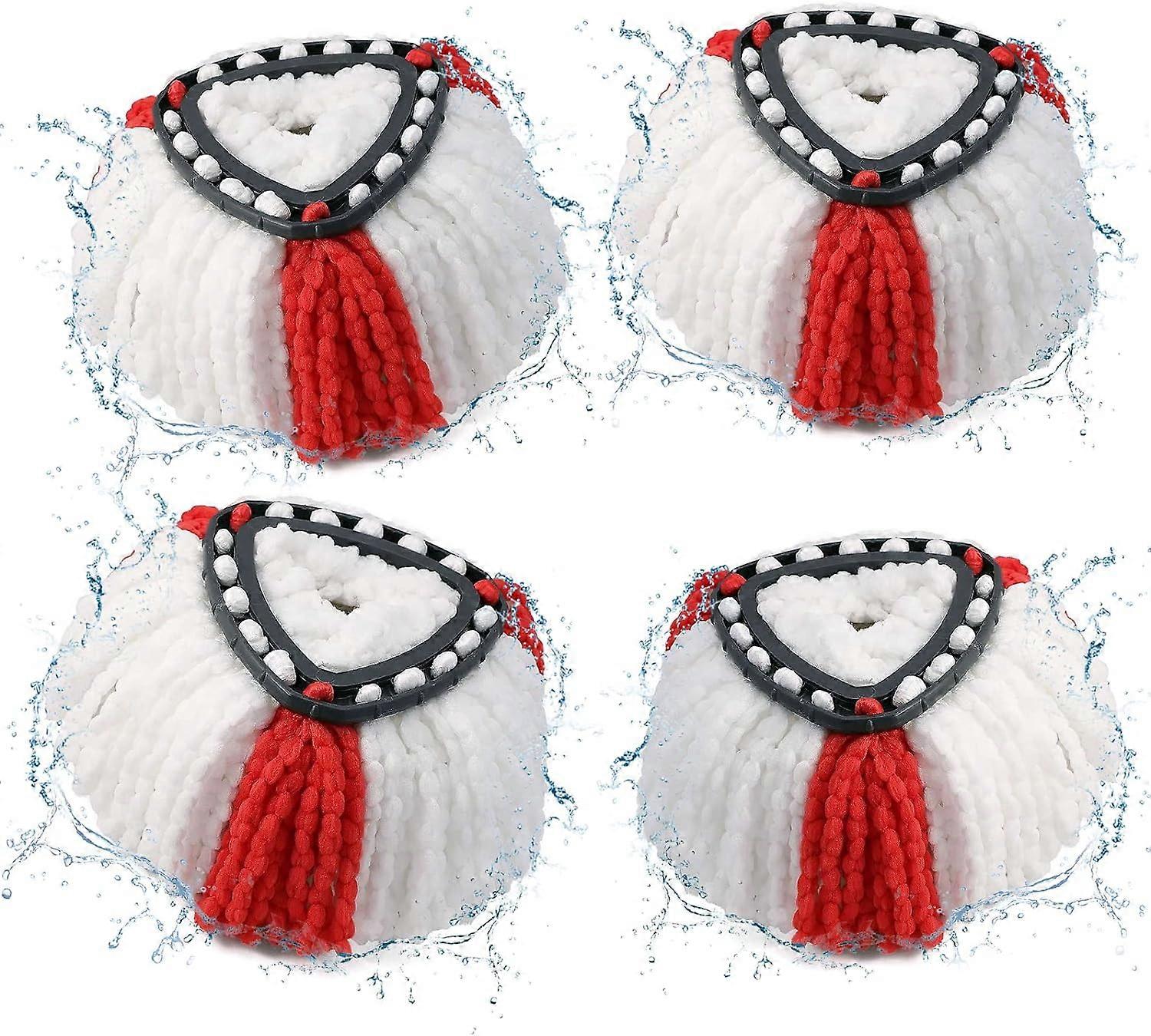 4 Pack Mop Head 2in1 Mopping Mop for Vileda Turbo Refill