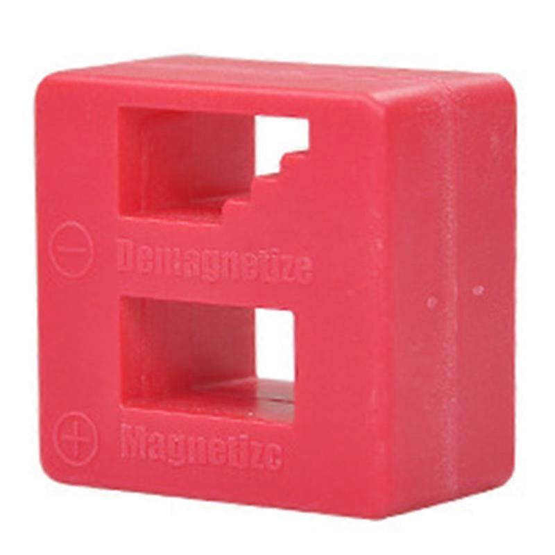 Magnetizer Demagnizer Block 2 In 1 Magnet Tool for Screwdriver Bit Metal Parts Accessories Red YEMAA