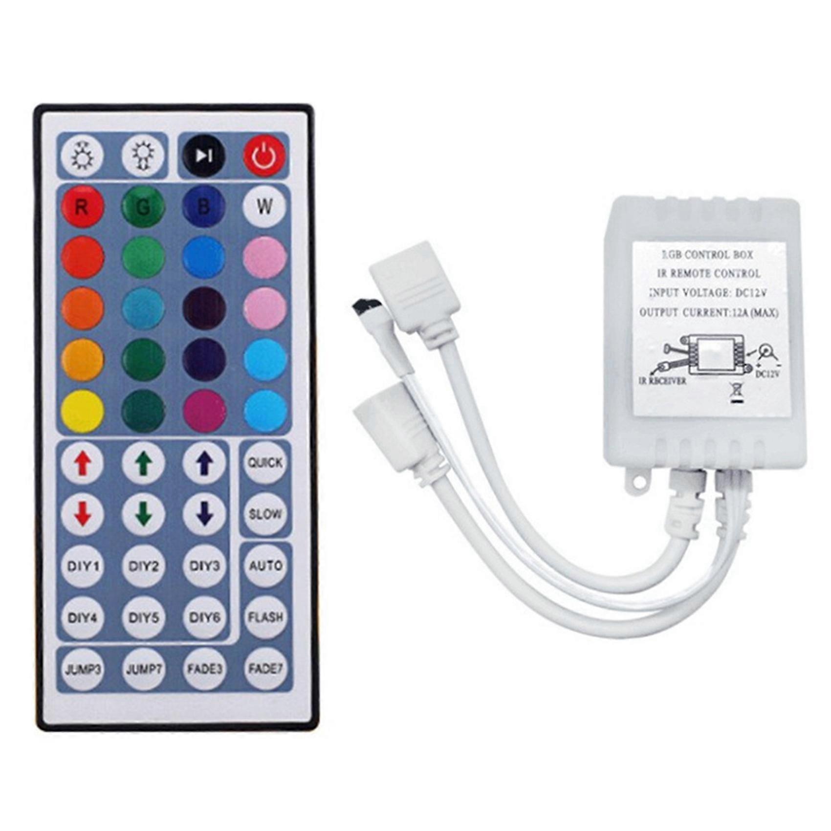 DC12V RGB LED Controller+44 Keys Remote Control RGB Control Box IR Light Strip Controller for 2835